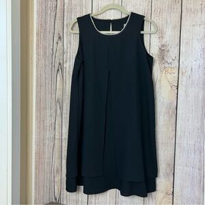 Vintage Lanella Womens cocktail Black Dress with Rhinestones size Medium